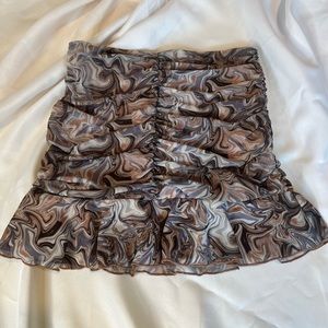 Brown mini skirt